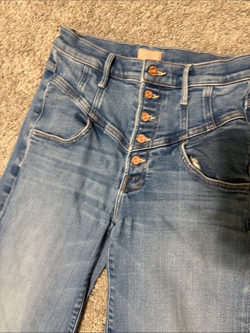 MOTHER High-Rise Wide Leg Jeans - The Swooner Roller Yoke Front Ankle size 26 - Picture 2 of 10